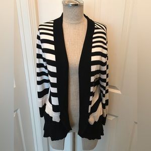 WHBM open cardigan with stripes